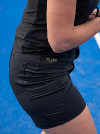 Annika black golf shorts with high waist