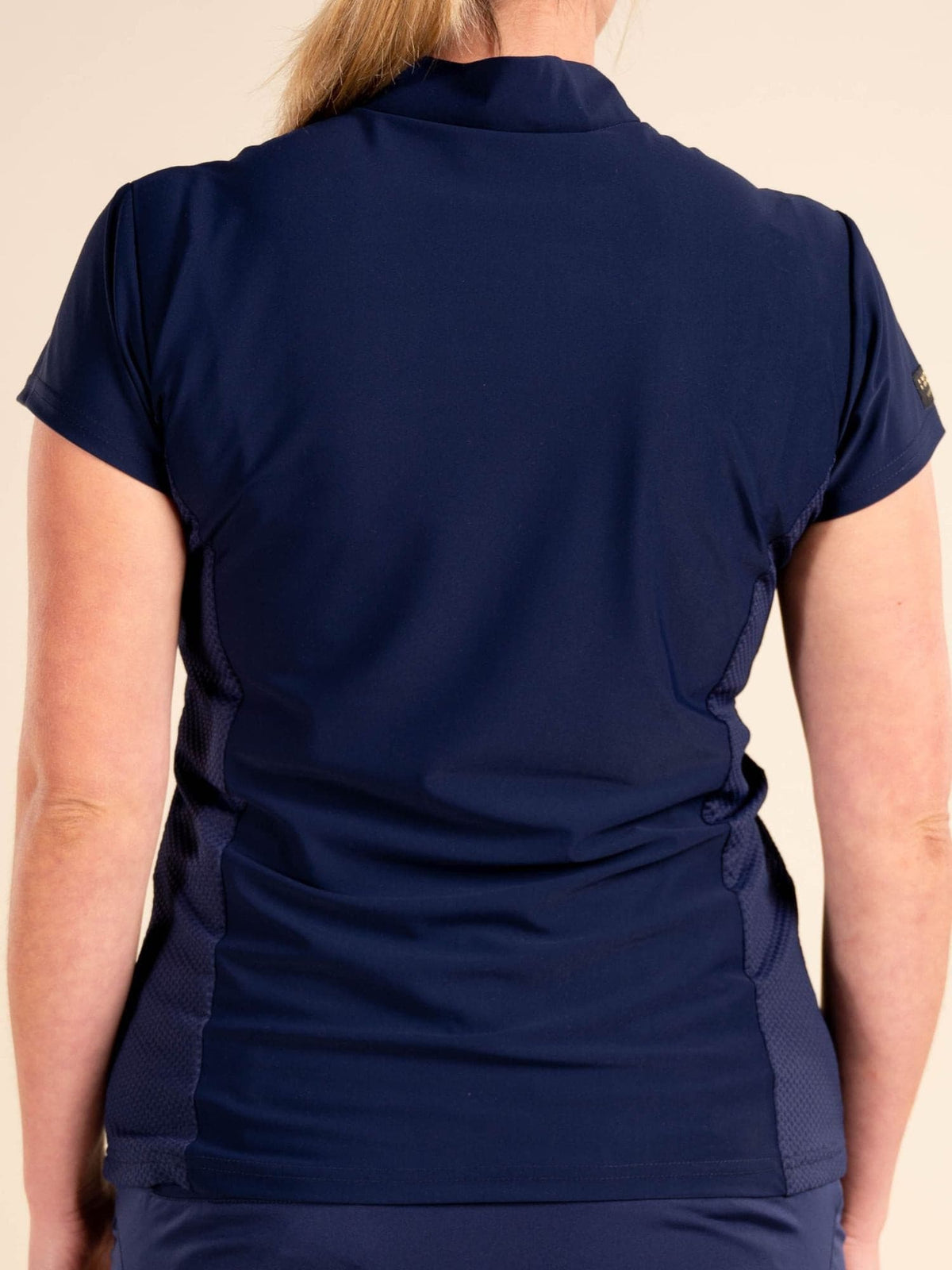 Ida Women's Navy Blue Mesh Golf Pique | XXS-3XXL
