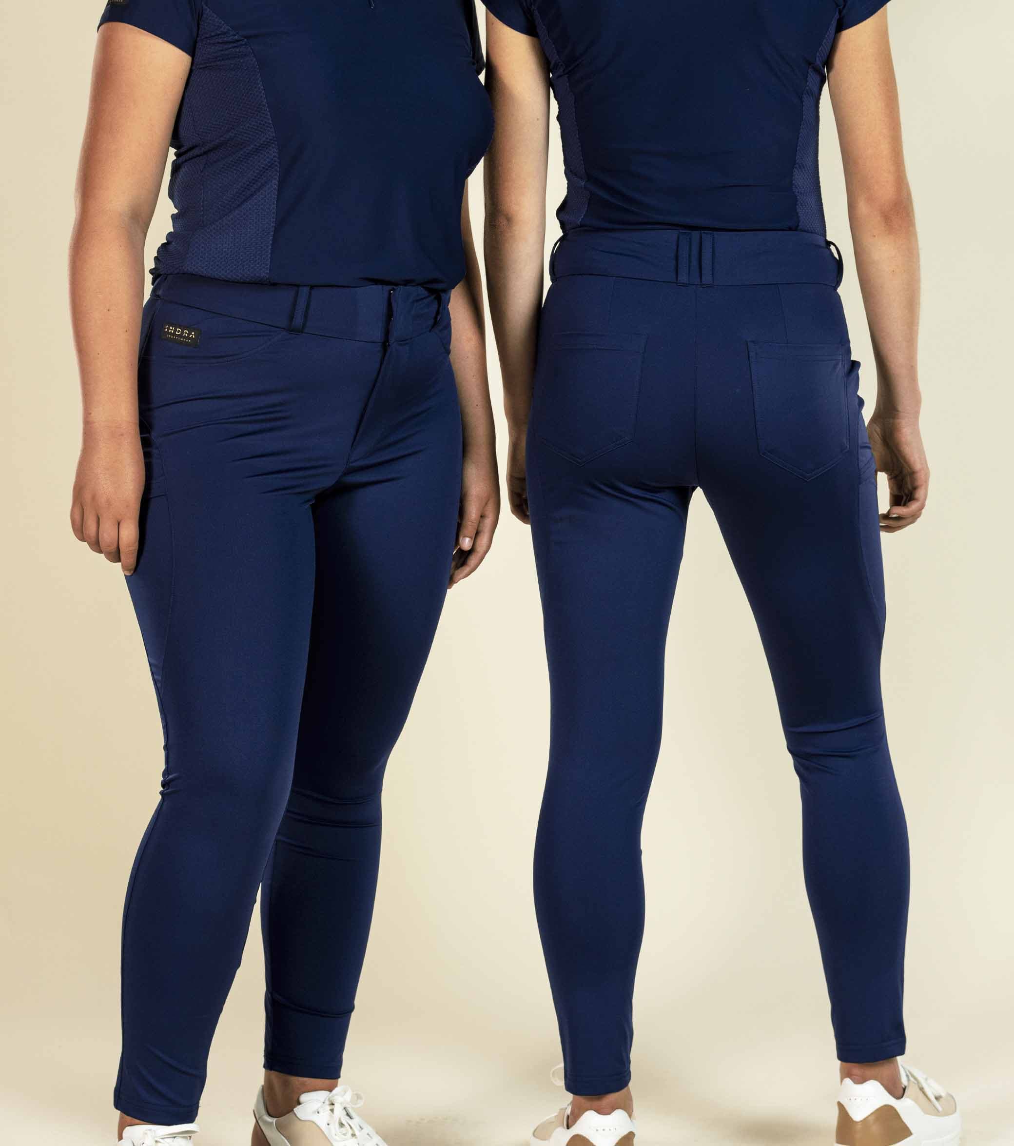 Women s Navy Blue Golf Pants High Waist XXS XXL INDRA Sportswear