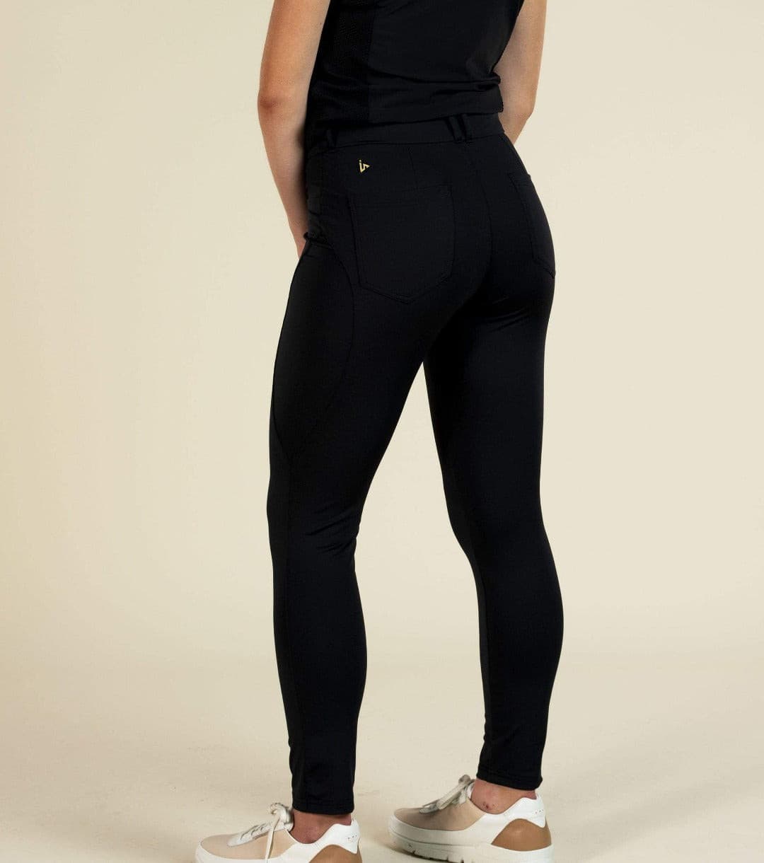 Issette High waisted high-waisted black trousers.